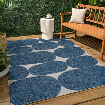 Rayna Modern Geometric Organic Shapes Indoor/Outdoor Area Rug